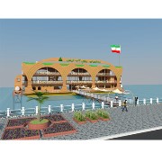 طراحی رستوران روی آب، نقشه و 3D